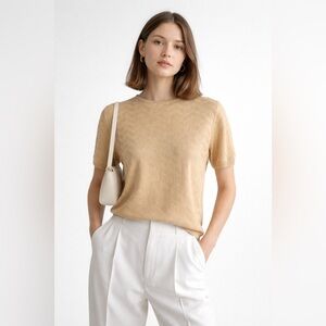 VINTAGE - Silk Knit Short Sleeve Top | Evelyn & Arthur